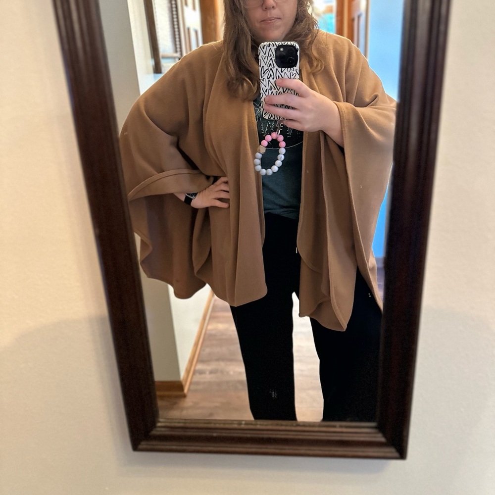 Elegant Tan Women's Poncho
